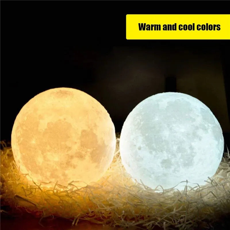 Rechargeable 3D Moon Lamp