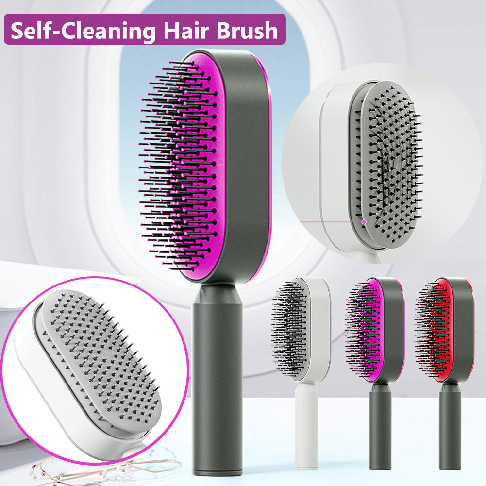 Women's Self-Cleaning Hairbrush